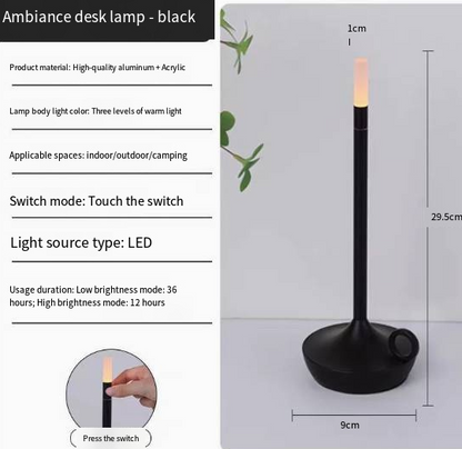 Modern Minimalist LED Vintage Candle Table Lamp