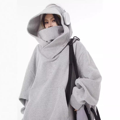 Women's High Collar Fleece Lined Hoodie