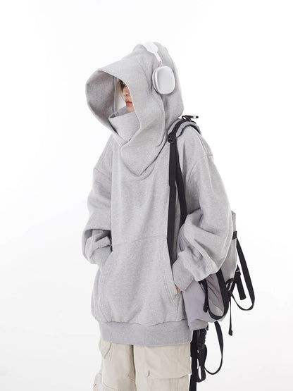 Women's High Collar Fleece Lined Hoodie