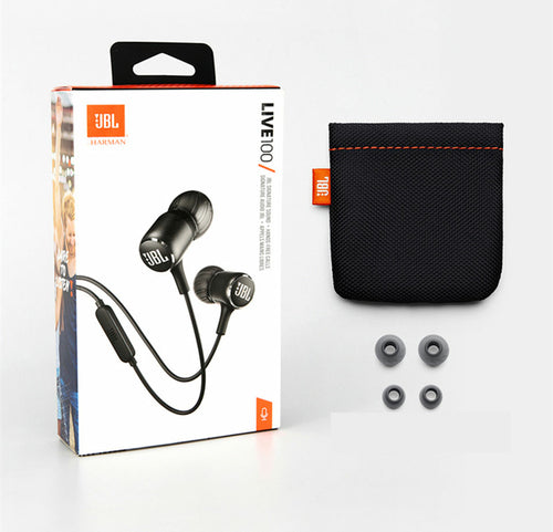 JBL LIVE100 3.5mm Wired Earphones Stereo Sound Line Control